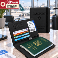 Travel Passport Wallet Black