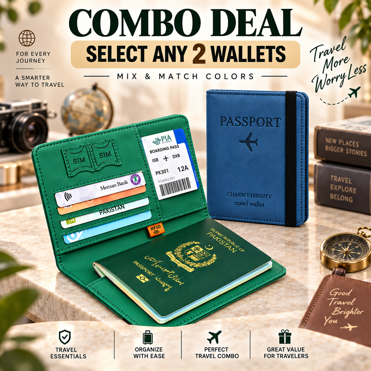 Get 2 Travel Passport Wallet