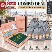 Travel Wallet + Shoes Bags Combo Deal