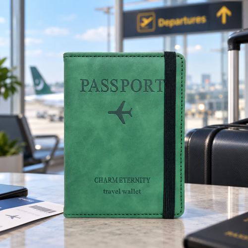 Travel Paspport Wallet Green