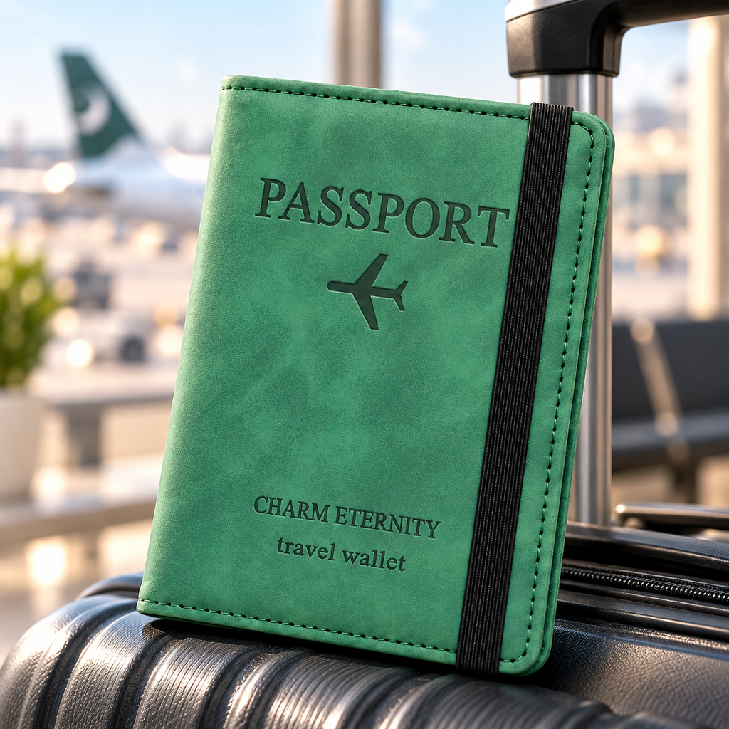 Travel Paspport Wallet Green