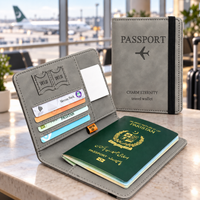 Travel Passport Wallet Gray