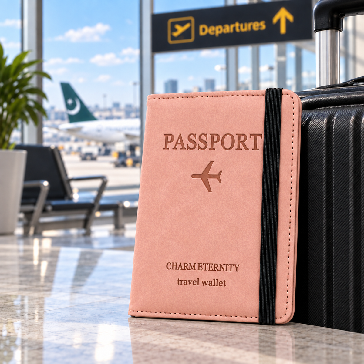 Travel Passport Wallet Pink